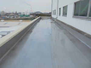 倉敷市内　屋根　防水　シート防水修繕