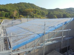 岡山市内　屋根カバー　改修工事